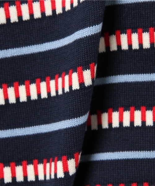 BEAMS BOY（ビームスボーイ）の「BEAMS BOY / 12ゲージ BOY ボーダー クルー ショートスリーブ（ニット/セーター・レディース・ナチュラル/グリーン/ネイビー・ONE SIZE）」の5枚目の写真