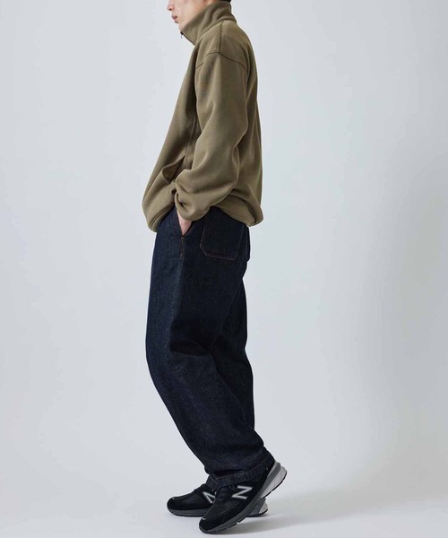 ADAM ET ROPE'（アダムエロペ）の「バックフリース ハーフジップ プルオーバー/保温力/軽量性（スウェット・メンズ・ブラック/イエロー系その他3・M/L）」の5枚目の写真