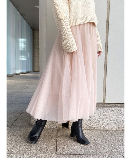 シフォンロングスカート