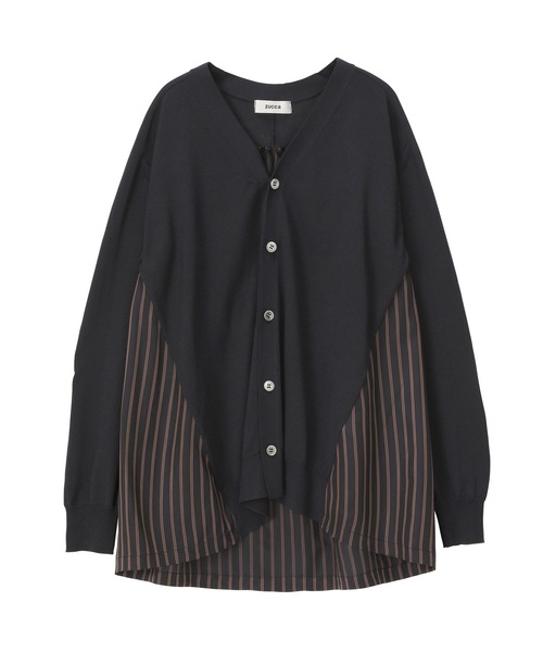 ズッカ / ストライプドッキングニット ZUCCa（ズッカ）の「ストライプドッキングセーター/ニット