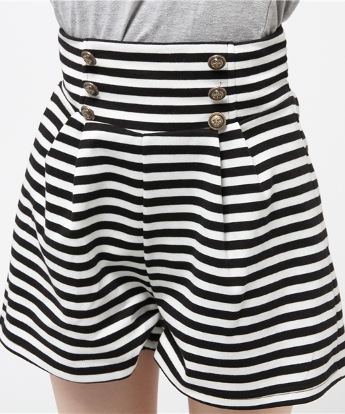 WEGO（ウィゴー）の「WEGO/ポンチマリンショーパン（その他パンツ・レディース・ホワイト系その他/ネイビー・FREE）」の3枚目の写真