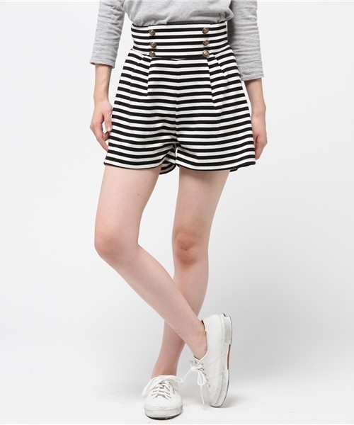 WEGO（ウィゴー）の「WEGO/ポンチマリンショーパン（その他パンツ・レディース・ホワイト系その他/ネイビー・FREE）」の11枚目の写真