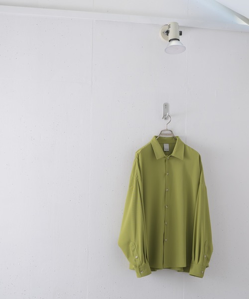 CASPER JOHN（キャスパージョン）の「Drape huge shirts/ドレープヒュージシャツ（シャツ/ブラウス・メンズ・ホワイト/ブラック/グリーン/ライトグリーン/マスタード/ライトパープル・SMALL/MEDIUM/LARGE）」の13枚目の写真