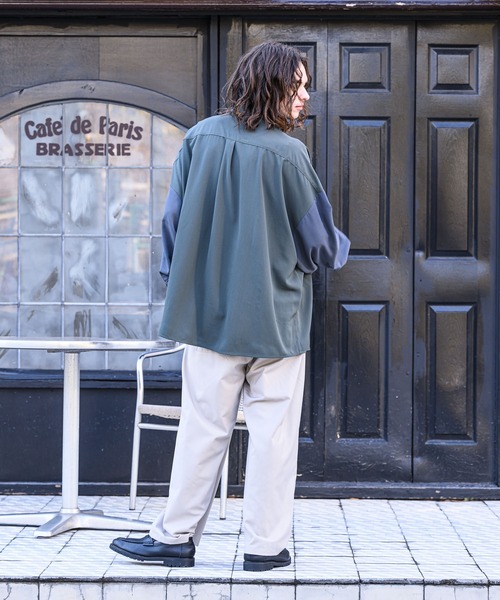 CASPER JOHN（キャスパージョン）の「Drape huge shirts/ドレープヒュージシャツ（シャツ/ブラウス・メンズ・ホワイト/ブラック/グリーン/ライトグリーン/マスタード/ライトパープル・SMALL/MEDIUM/LARGE）」の8枚目の写真
