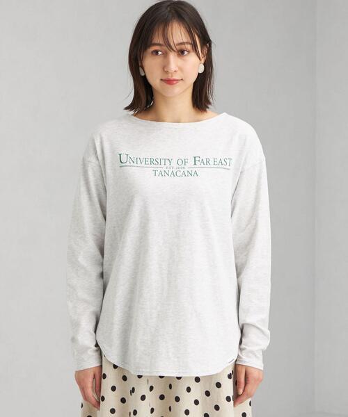 green label relaxing（グリーンレーベルリラクシング）の「＜Tanacana (タナカーナ)＞ 天竺 ロゴ テール Tシャツ（Tシャツ/カットソー・レディース・オフホワイト/ロイヤルブルー/グレー・FREE）」の4枚目の写真