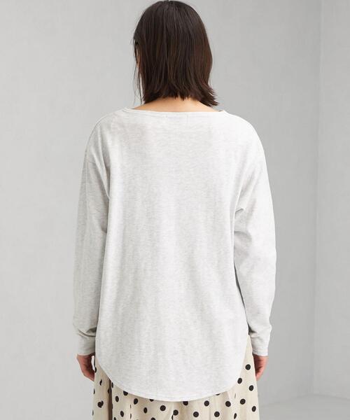 green label relaxing（グリーンレーベルリラクシング）の「＜Tanacana (タナカーナ)＞ 天竺 ロゴ テール Tシャツ（Tシャツ/カットソー・レディース・オフホワイト/ロイヤルブルー/グレー・FREE）」の6枚目の写真