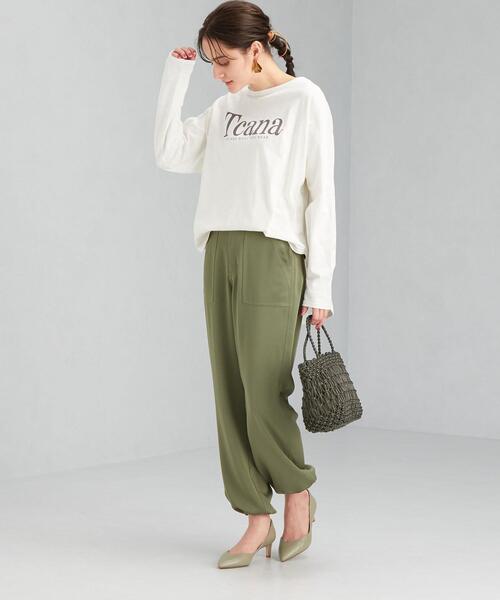 green label relaxing（グリーンレーベルリラクシング）の「＜Tanacana (タナカーナ)＞ 天竺 ロゴ テール Tシャツ（Tシャツ/カットソー・レディース・オフホワイト/ロイヤルブルー/グレー・FREE）」の8枚目の写真