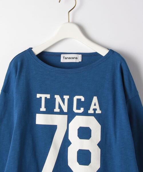 green label relaxing（グリーンレーベルリラクシング）の「＜Tanacana (タナカーナ)＞ 天竺 ロゴ テール Tシャツ（Tシャツ/カットソー・レディース・オフホワイト/ロイヤルブルー/グレー・FREE）」の15枚目の写真