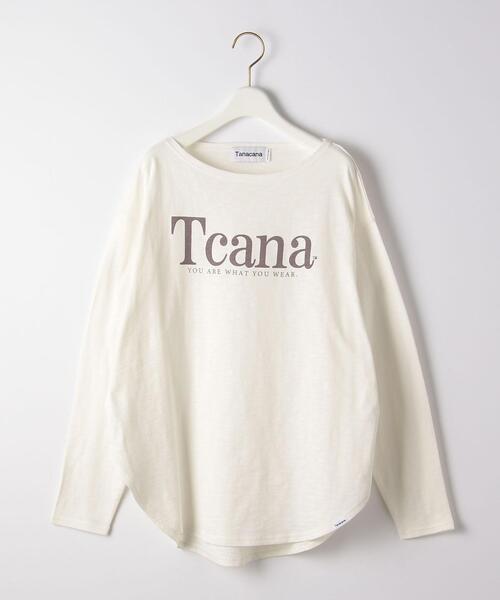green label relaxing（グリーンレーベルリラクシング）の「＜Tanacana (タナカーナ)＞ 天竺 ロゴ テール Tシャツ（Tシャツ/カットソー・レディース・オフホワイト/ロイヤルブルー/グレー・FREE）」の12枚目の写真