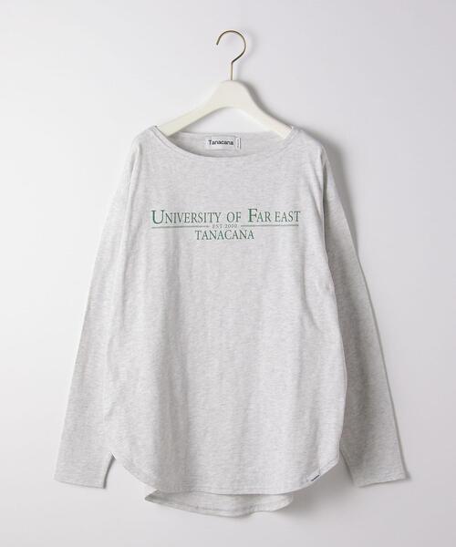 green label relaxing（グリーンレーベルリラクシング）の「＜Tanacana (タナカーナ)＞ 天竺 ロゴ テール Tシャツ（Tシャツ/カットソー・レディース・オフホワイト/ロイヤルブルー/グレー・FREE）」の19枚目の写真