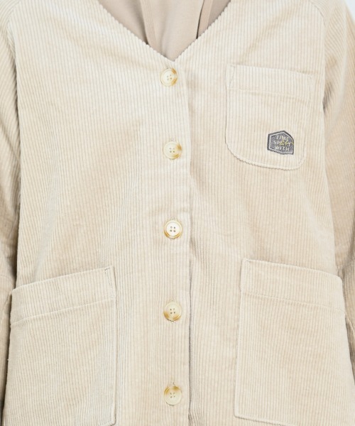 LUPILIEN(ルピリアン)の「【LUPILIEN】ウォッシュコーデュロイノーカラージャケット(ノーカラージャケット・レディース・チャコールグレー/パープル/アイボリー・FREE)」の16枚目の写真