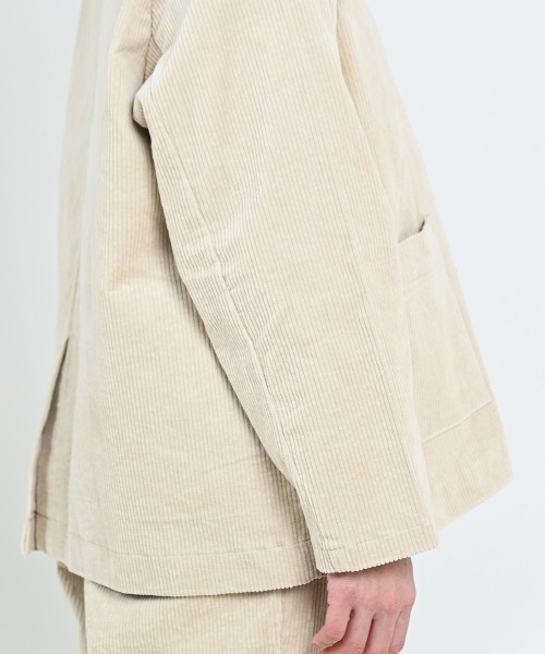 LUPILIEN(ルピリアン)の「【LUPILIEN】ウォッシュコーデュロイノーカラージャケット(ノーカラージャケット・レディース・チャコールグレー/パープル/アイボリー・FREE)」の9枚目の写真