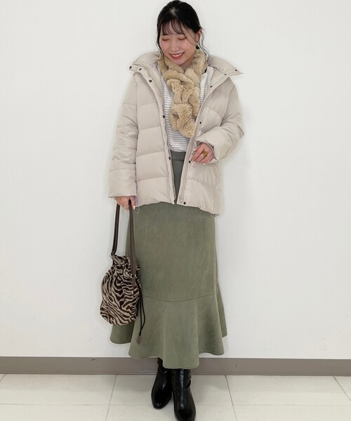 Cutie Blonde(キューティーブロンド)の「◆【S-L】フェイクスエードマーメイドスカート(スカート・レディース・ベージュ/カーキ・01/02/03)」の8枚目の写真