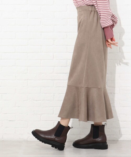 Cutie Blonde(キューティーブロンド)の「◆【S-L】フェイクスエードマーメイドスカート(スカート・レディース・ベージュ/カーキ・01/02/03)」の12枚目の写真