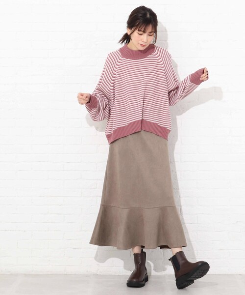 Cutie Blonde(キューティーブロンド)の「◆【S-L】フェイクスエードマーメイドスカート(スカート・レディース・ベージュ/カーキ・01/02/03)」の17枚目の写真