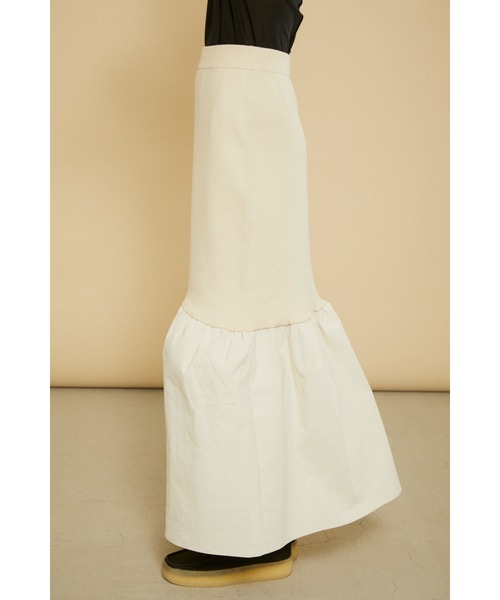 HeRIN.CYE Rib hem knit SK ロングスカートF20