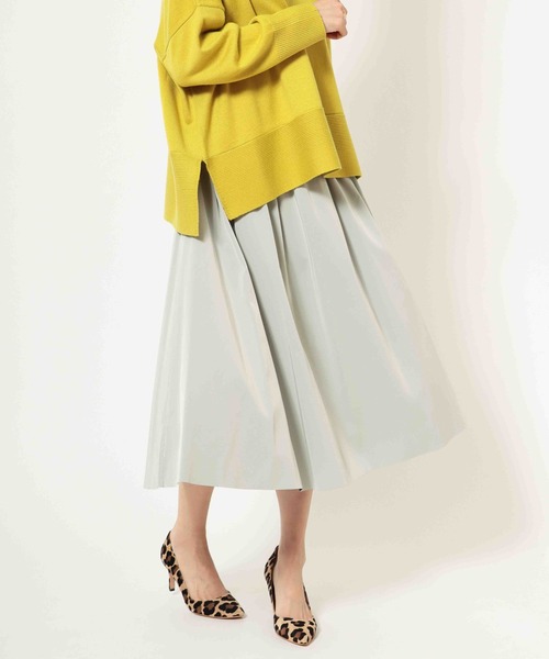 Jines（ジネス）の「＜リバーシブル＞タフタスカート（スカート・レディース・ライトグリーン/ライトブルー/ライトイエロー・FREE）」の2枚目の写真
