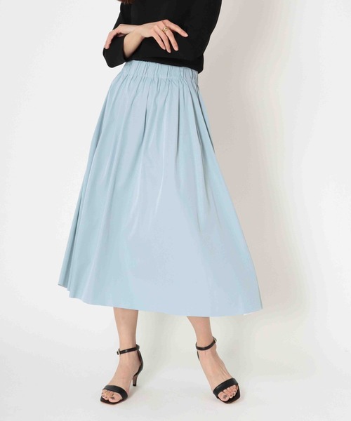 Jines（ジネス）の「＜リバーシブル＞タフタスカート（スカート・レディース・ライトグリーン/ライトブルー/ライトイエロー・FREE）」の3枚目の写真