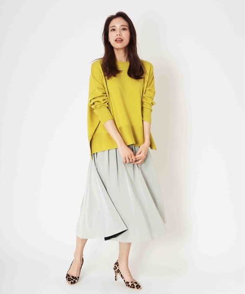 Jines（ジネス）の「＜リバーシブル＞タフタスカート（スカート・レディース・ライトグリーン/ライトブルー/ライトイエロー・FREE）」の8枚目の写真