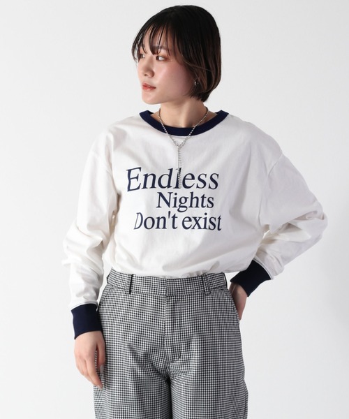 cepo（セポ）の「ビッグシルエット リンガーロンＴｅｅ（Tシャツ/カットソー・レディース・ネイビー/チャコール・M）」の2枚目の写真