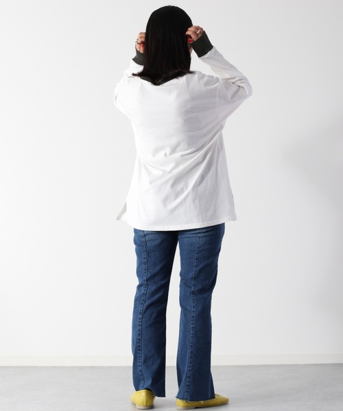 cepo（セポ）の「ビッグシルエット リンガーロンＴｅｅ（Tシャツ/カットソー・レディース・ネイビー/チャコール・M）」の9枚目の写真