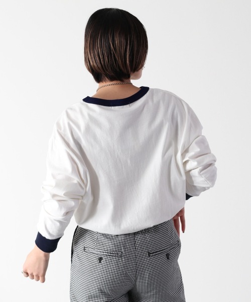 cepo（セポ）の「ビッグシルエット リンガーロンＴｅｅ（Tシャツ/カットソー・レディース・ネイビー/チャコール・M）」の11枚目の写真