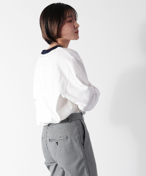 cepo（セポ）の「ビッグシルエット リンガーロンＴｅｅ（Tシャツ/カットソー・レディース・ネイビー/チャコール・M）」の10枚目の写真