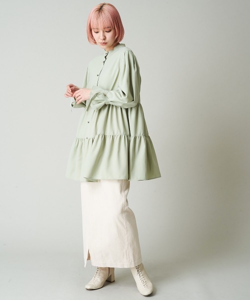 A de a.v.v（アードアー・ヴェ・ヴェ）の「【前後2WAY】ティアードブラウス（シャツ/ブラウス・レディース・ホワイト/ミント/ブラック・36/38）」の19枚目の写真