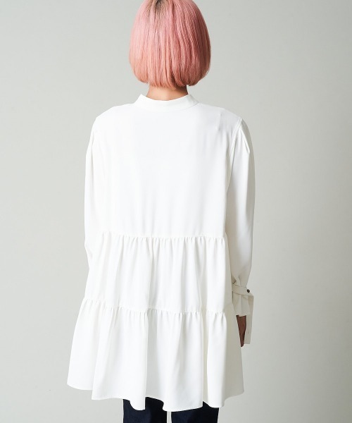 A de a.v.v（アードアー・ヴェ・ヴェ）の「【前後2WAY】ティアードブラウス（シャツ/ブラウス・レディース・ホワイト/ミント/ブラック・36/38）」の12枚目の写真