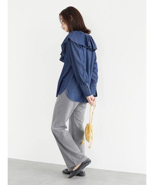 Sugar spoon（シュガースプーン）の「・SUGAR SPOON ギンガムチェックパンツ＊（その他パンツ・レディース・グレー/オフホワイト/ベージュ・FREE）」の5枚目の写真