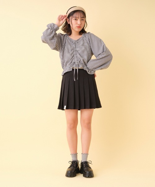 LOVETOXIC(ラブトキシック)の「ベルトつきプリーツスカパン(その他パンツ・キッズ・アイボリー/エメラルド/ブラック/グリーン・L/M/SS/S)」の16枚目の写真