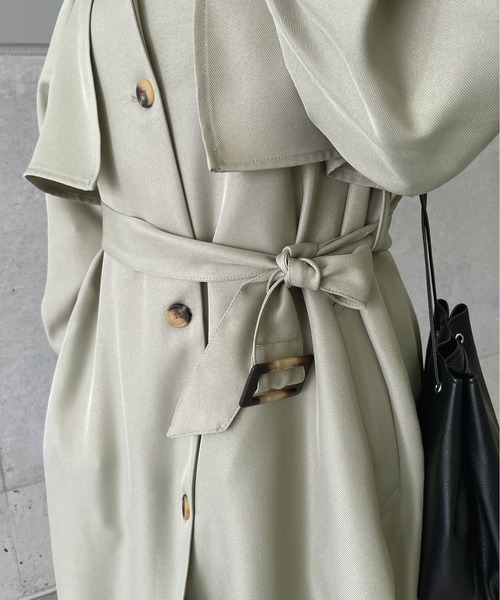 StyleSea(スタイルシー)の「2wayカラーボリュームスリーブトレンチコート(トレンチコート・レディース・ベージュ/アイボリー/ライトカーキ・MEDIUM)」の19枚目の写真