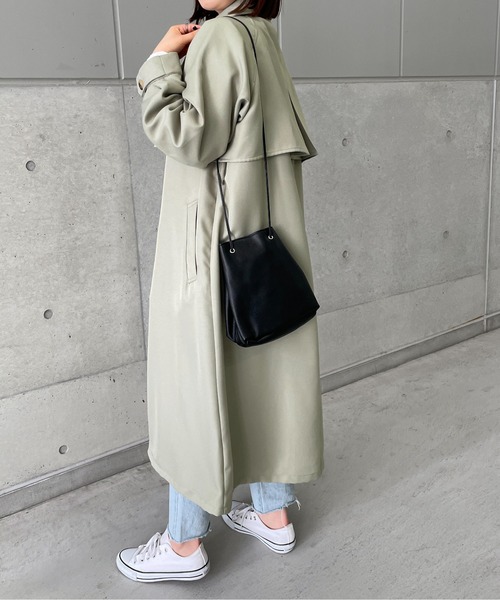 StyleSea(スタイルシー)の「2wayカラーボリュームスリーブトレンチコート(トレンチコート・レディース・ベージュ/アイボリー/ライトカーキ・MEDIUM)」の21枚目の写真