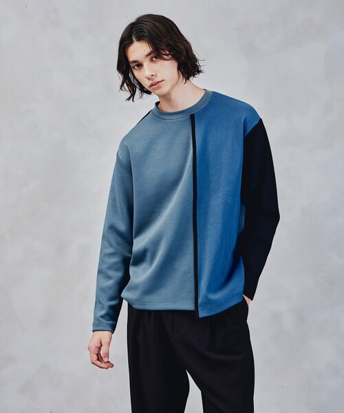 tk.TAKEO KIKUCHI(ティーケータケオキクチ)の「◆クォータースイッチカットソー(ユニセックスアイテム)(Tシャツ/カットソー・メンズ・ホワイト系5/ブラック系4/ブルー系4・02/03/66)」の3枚目の写真