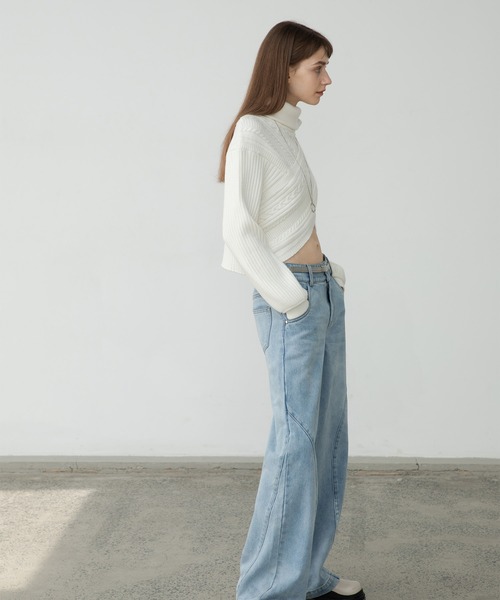 EKCOOKIES(イーケークッキーズ)の「【 ユニセックス 】【 EKCOOKIES 】サンドウォッシュワイドバギーデニム(デニムパンツ・レディース・インディゴブルー・S/M/L)」の17枚目の写真