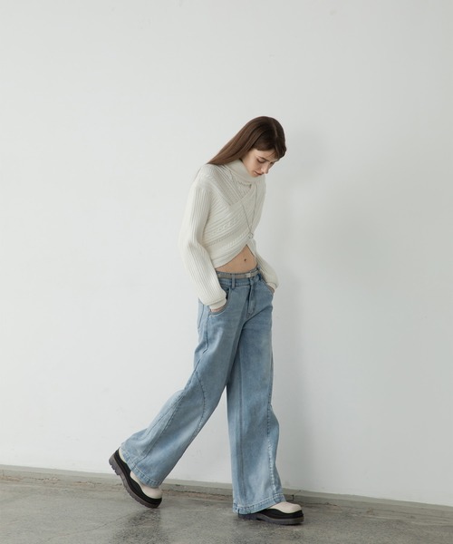 EKCOOKIES(イーケークッキーズ)の「【 ユニセックス 】【 EKCOOKIES 】サンドウォッシュワイドバギーデニム(デニムパンツ・レディース・インディゴブルー・S/M/L)」の19枚目の写真