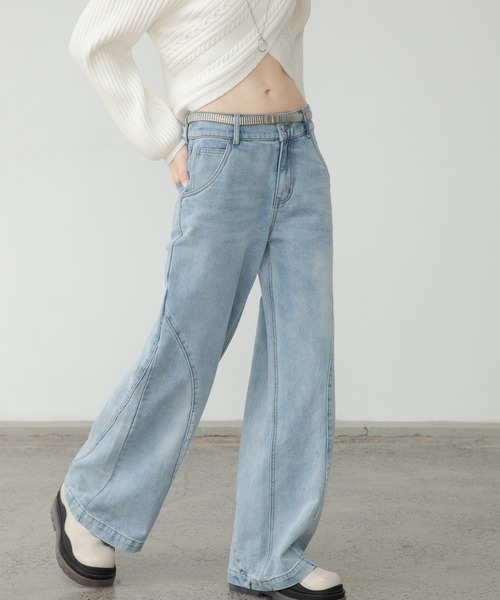 EKCOOKIES(イーケークッキーズ)の「【 ユニセックス 】【 EKCOOKIES 】サンドウォッシュワイドバギーデニム(デニムパンツ・レディース・インディゴブルー・S/M/L)」の16枚目の写真