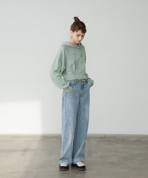 EKCOOKIES(イーケークッキーズ)の「【 ユニセックス 】【 EKCOOKIES 】サンドウォッシュワイドバギーデニム(デニムパンツ・レディース・インディゴブルー・S/M/L)」の20枚目の写真