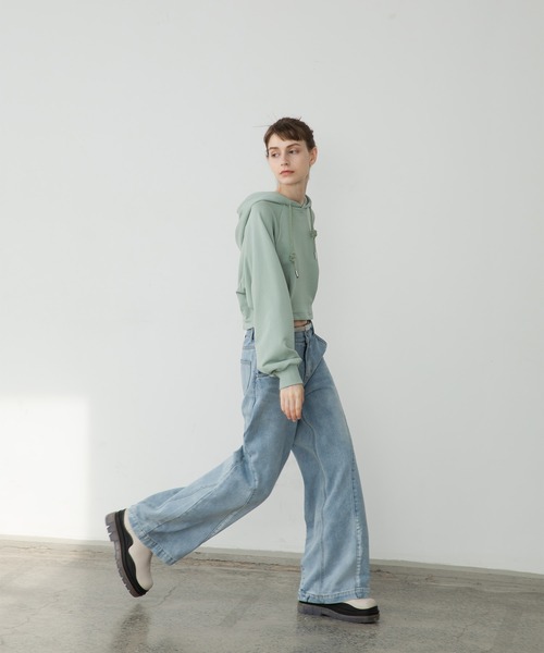 EKCOOKIES(イーケークッキーズ)の「【 ユニセックス 】【 EKCOOKIES 】サンドウォッシュワイドバギーデニム(デニムパンツ・レディース・インディゴブルー・S/M/L)」の21枚目の写真