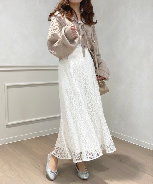 apres jour(アプレジュール)の「レースマーメイドスカート【ZOZOTOWN限定アイテム】(スカート・レディース・オフホワイト/ブラック/ライトベージュ/ピンク・フリー/X-LARGE)」の2枚目の写真