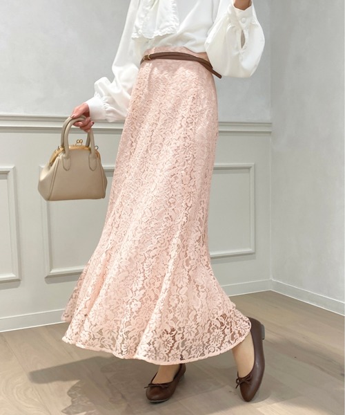 apres jour(アプレジュール)の「レースマーメイドスカート【ZOZOTOWN限定アイテム】(スカート・レディース・オフホワイト/ブラック/ライトベージュ/ピンク・フリー/X-LARGE)」の1枚目の写真