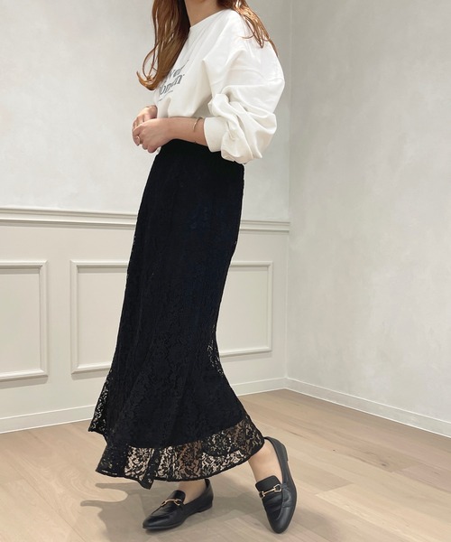 apres jour(アプレジュール)の「レースマーメイドスカート【ZOZOTOWN限定アイテム】(スカート・レディース・オフホワイト/ブラック/ライトベージュ/ピンク・フリー/X-LARGE)」の16枚目の写真