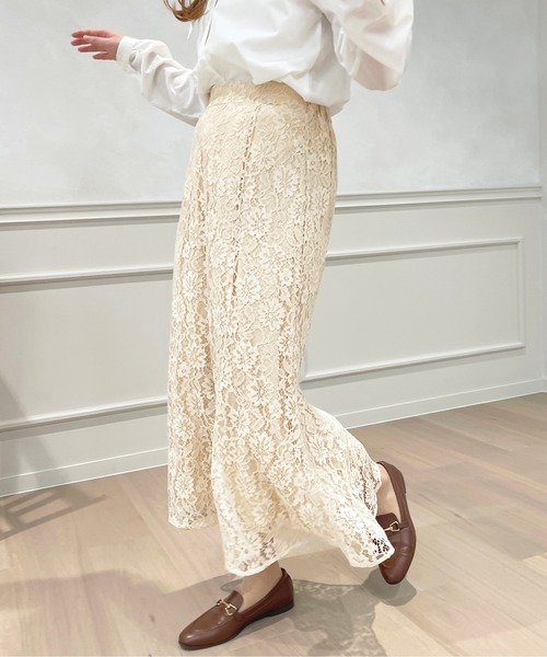 apres jour(アプレジュール)の「レースマーメイドスカート【ZOZOTOWN限定アイテム】(スカート・レディース・オフホワイト/ブラック/ライトベージュ/ピンク・フリー/X-LARGE)」の17枚目の写真