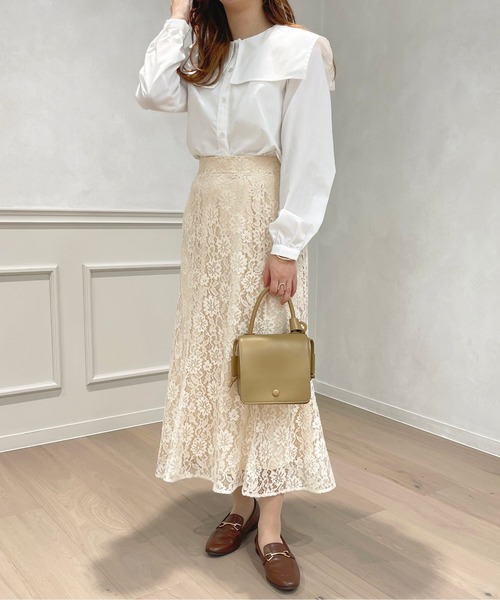 apres jour(アプレジュール)の「レースマーメイドスカート【ZOZOTOWN限定アイテム】(スカート・レディース・オフホワイト/ブラック/ライトベージュ/ピンク・フリー/X-LARGE)」の20枚目の写真