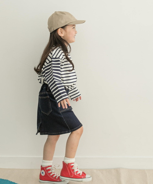 FORK&SPOON（フォークアンドスプーン）の「FORK&SPOON　ストレッチデニムスカート(KIDS)（デニムスカート・キッズ・ワンウォッシュ・120/105/135）」の5枚目の写真