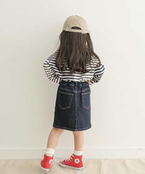 FORK&SPOON（フォークアンドスプーン）の「FORK&SPOON　ストレッチデニムスカート(KIDS)（デニムスカート・キッズ・ワンウォッシュ・120/105/135）」の6枚目の写真