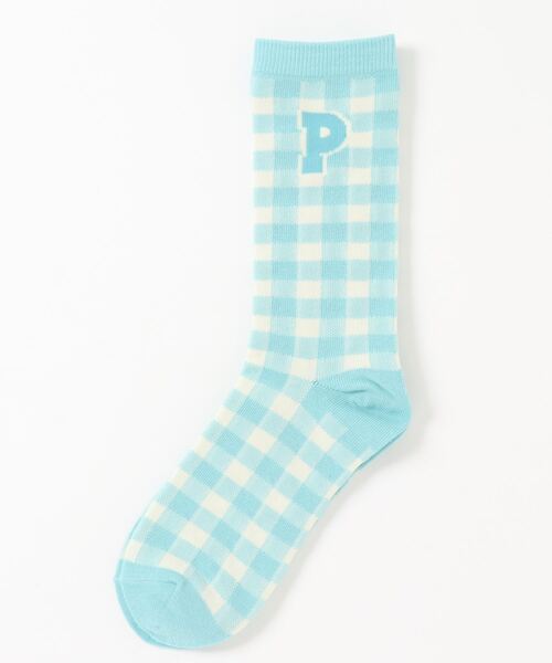 PINK HOUSE（ピンクハウス）の「Pロゴブロックギンガムソックス（ソックス/靴下・レディース・レッド/ピンク/ターコイズブルー・フリー）」の11枚目の写真