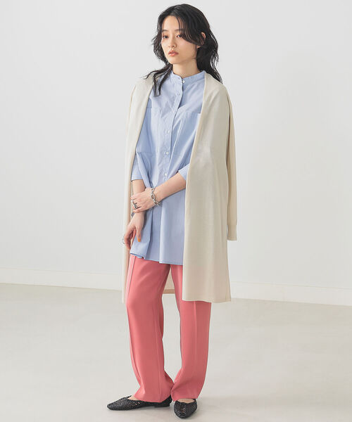 B:MING by BEAMS（ビーミングバイビームス）の「B:MING by BEAMS / ウォッシャブル ロング カーディガン 22SS（カーディガン/ボレロ・レディース・アイボリー/ブラック/ライトグレー系・ONE SIZE）」の6枚目の写真