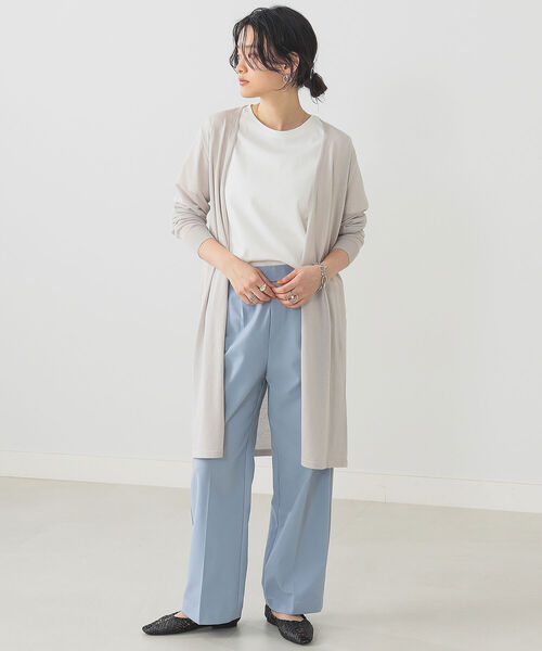 B:MING by BEAMS（ビーミングバイビームス）の「B:MING by BEAMS / ウォッシャブル ロング カーディガン 22SS（カーディガン/ボレロ・レディース・アイボリー/ブラック/ライトグレー系・ONE SIZE）」の9枚目の写真