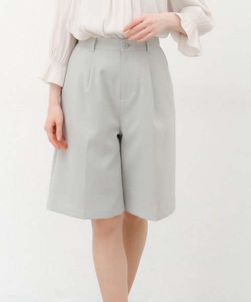 Honeys（ハニーズ）の「タックいり ハーフパンツ（その他パンツ・レディース・ブラック/ネイビー/アイボリー/グリーン系その他/ライトベージュ/ダークベージュ・LL/S/M/L）」の5枚目の写真